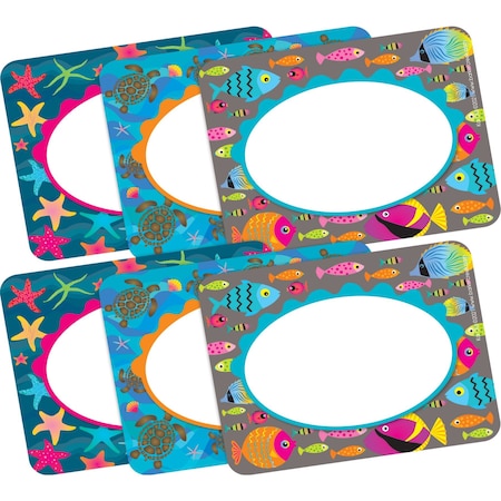 Barker Creek Kai Ola Name Tags/Self-Adhesive Labels, Multi-Design Set, 90/Set 4312